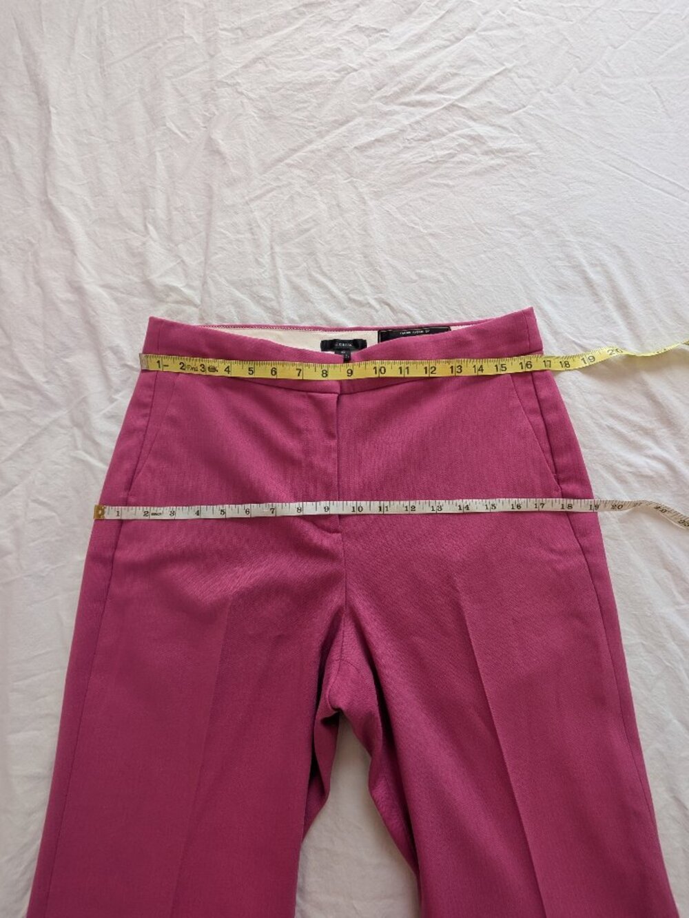 EUC J. Crew Pink Willa Full Length Wool Trousers in Size 10 - Picture 9 of 16